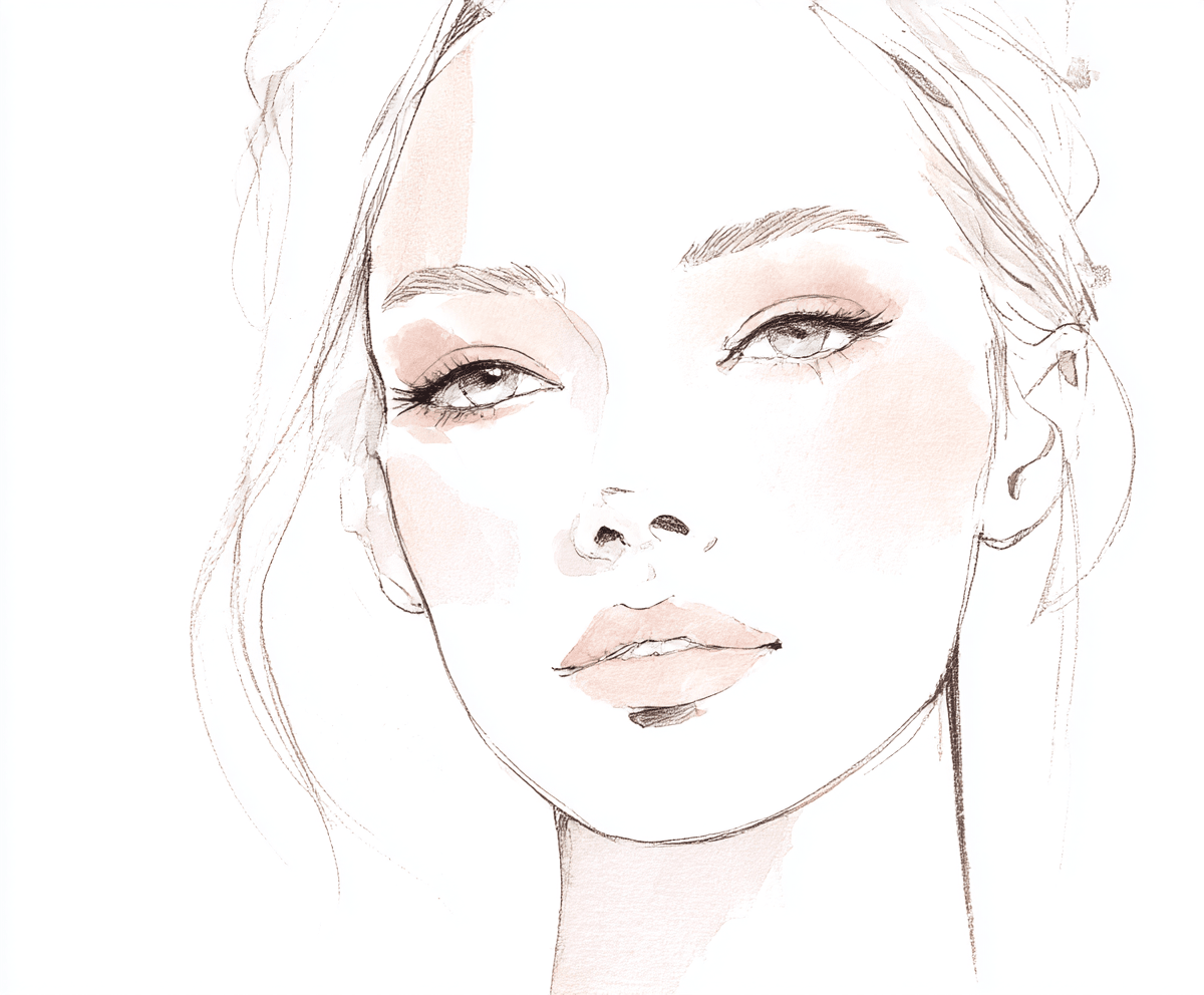 Watercolor silhouette decoration